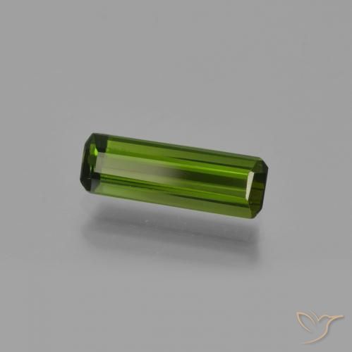 0.81 ct Green Tourmaline Stone, Natural Tourmaline in Octagon Facet Shape for Sale