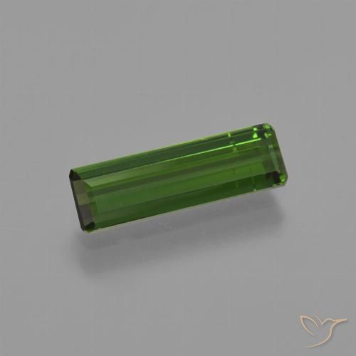 0.91ct Natural Deep Green Tourmaline, Emerald Cut, VS-SI