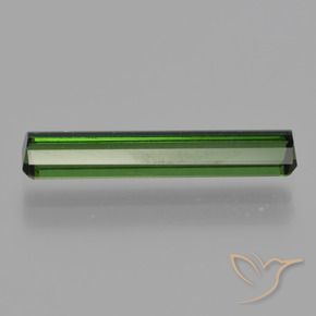 Tourmaline Gemstone in 17.9 x 3.3 mm Size for Sale, Tourmaline Stone in Dark Earthy Green Color