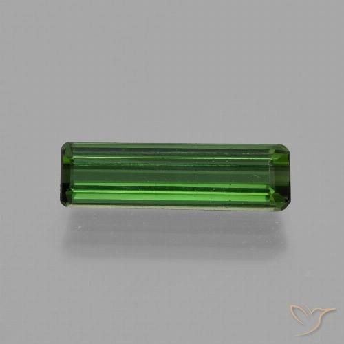 1.20ct Natural Dark Green Tourmaline, Emerald Cut, VVS-VS