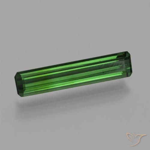 1.21ct Natural Medium-Dark Green Tourmaline, Emerald Cut, VVS-VS