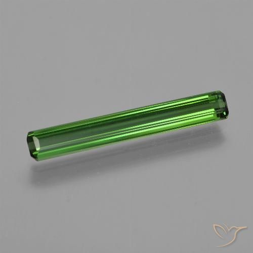1.58ct Natural Medium-Dark Green Tourmaline, Emerald Cut, VS