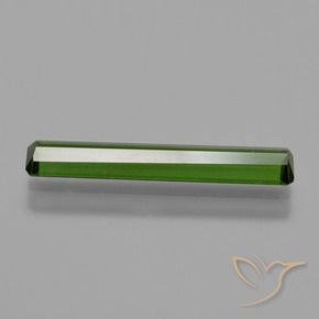 Tourmaline Gemstone in 19.4 x 3.6 mm Size for Sale, Tourmaline Stone in Medium-Dark Green Color