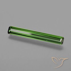 1.38 ct Green Tourmaline Stone, Natural Tourmaline in Octagon Facet Shape for Sale