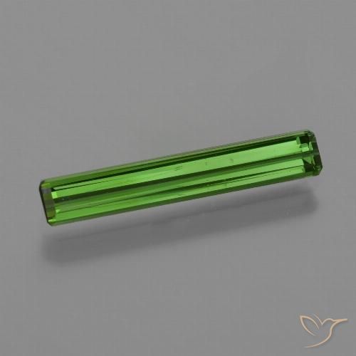 1.24ct Natural Medium-Dark Green Tourmaline, Emerald Cut, VS