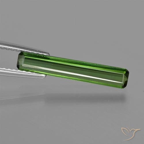 1.21ct Natural Medium Green Tourmaline, Emerald Cut, VS