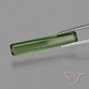 1.21 ct Green Tourmaline Stone, Natural Tourmaline in Octagon Facet Shape for Sale