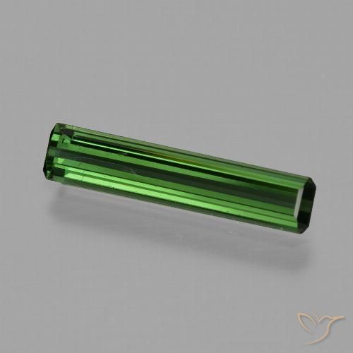 1.23ct Natural Medium-Dark Green Tourmaline, Emerald Cut, VS