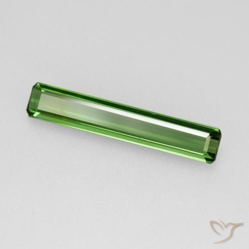 1.20ct Natural Medium Green Tourmaline, Emerald Cut, VVS-VS