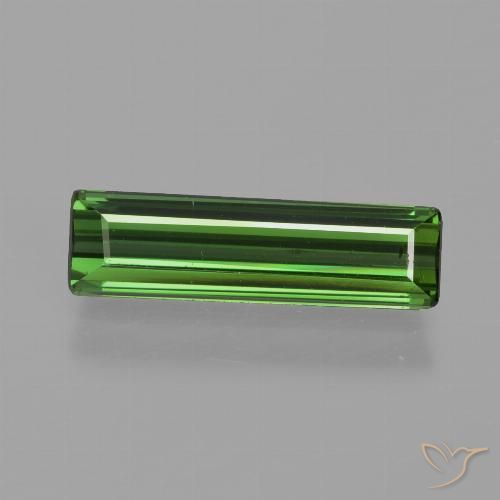 1.20ct Natural Dark Green Tourmaline, Emerald Cut, VS