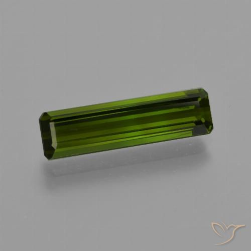 2.36ct Natural Medium Green Tourmaline, Emerald Cut, VVS-VS
