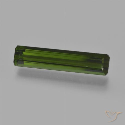 2.85ct Natural Dark Green Tourmaline, Emerald Cut, VVS-VS