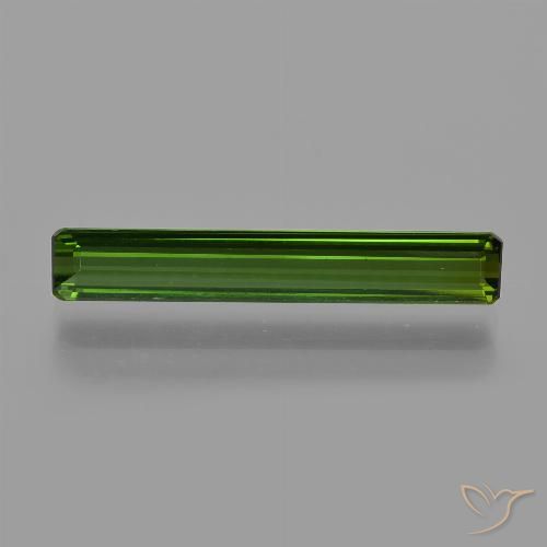 2.21ct Natural Dark Green Tourmaline, Emerald Cut, VS