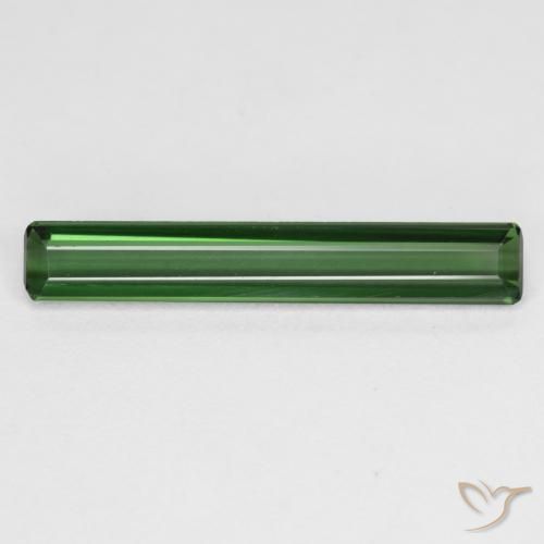2.01ct Natural Dark Green Tourmaline, Emerald Cut, VS