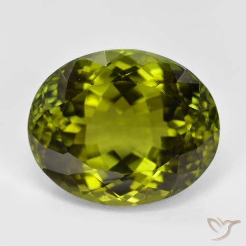 12.25 ct Loose Green Tourmaline, 15.7 x 12.8 mm Oval Cut From Tanzania, Photo A