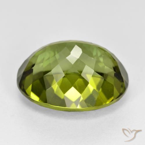 Tourmaline Gemstone in 15.7 x 12.8 mm Size for Sale, Tourmaline Stone in Deep Green Color