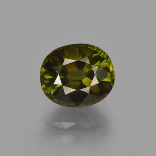 Warm Green Турмалин Камень - 2.4ct Фасетный Овал (ID: 416475)