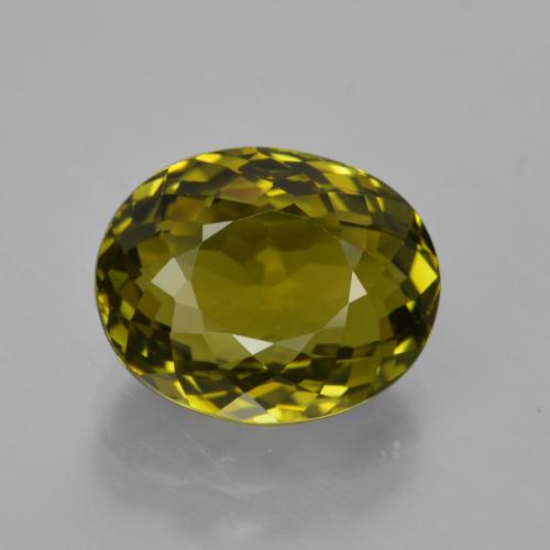4,26 ct ovaler Turmalin aus Mosambik, Größe: 10,8 x 8,7mm, Reinheit: VVS, Garantiert echter Edelstein, 1 Stück Turmalin in Erdiges Grün Farbe, Mohs-Härte von 7 - 7,5 Geeignet für den täglichen Gebrauch im Schmuck, Empfänglicher Stein, Photo A