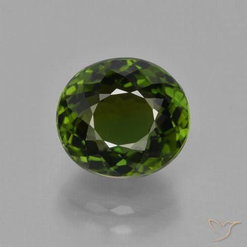Verde terroso oscuro Turmalina Gema - 3.5ct Corte Portuguesa en Forma Óvalo (ID: 417213)