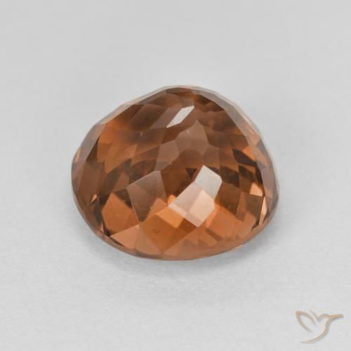 Tourmaline Gemstone in 9.3 x 8.8 mm Size for Sale, Tourmaline Stone in Medium Dark-Orange Color