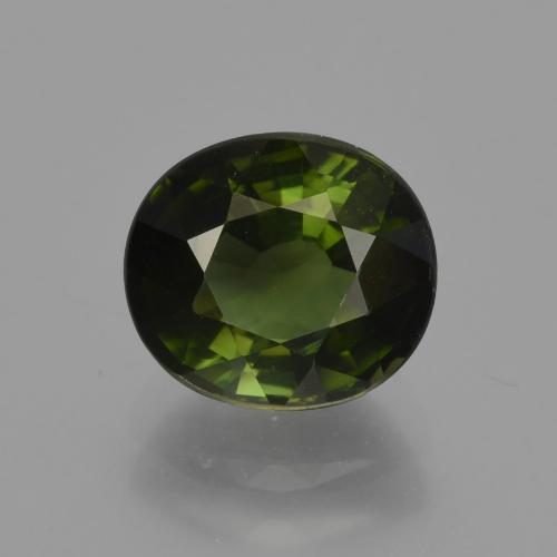 Yellowish Green Tourmaline Gem - 1.7ct Oval Facet (ID: 418663)