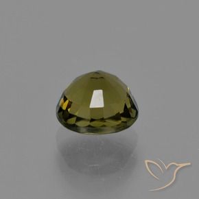 Tourmaline Gemstone in 6.4 x 6 mm Size for Sale, Tourmaline Stone in Warm Green Color