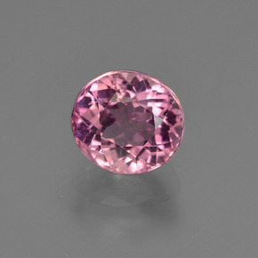 Medium Pink Турмалин Камень - 1.3ct Фасетный Овал (ID: 419507)