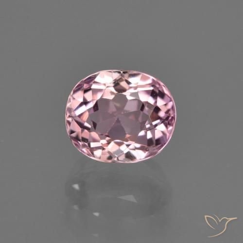 6,9 x 5,8mm ovaler rosa Turmalin aus Mosambik, Gewicht 1,28 ct, 1 Stück Turmalin - Farbe: Helles Kaugummirosa, natürlicher Edelstein in VS Reinheit, Mohs-Härte von 7 - 7,5 Geeignet für den täglichen Gebrauch im Schmuck, Empfänglicher Stein, Photo A
