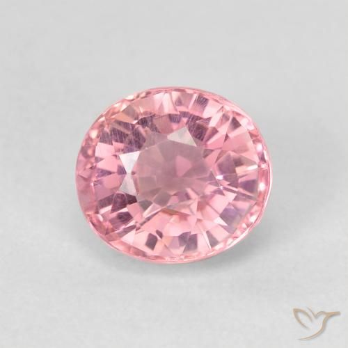 Light Pink Bubblegum Турмалин Камень - 1ct Фасетный Овал (ID: 419542)