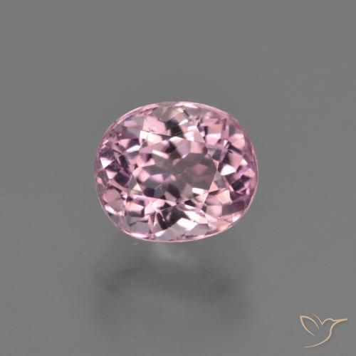 Tourmaline rose de 1,42 ct, taille ovale de 7,1 x 6 mm du Mozambique, Photo A