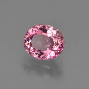 1.24 ct Pink Tourmaline Stone, Natural Tourmaline in Oval Facet Shape for Sale