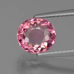 Ярко-розовый Турмалин Камень - 1.7ct Фасетный Овал (ID: 419614)