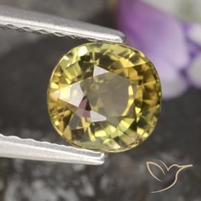 1.13 ct Golden Tourmaline Stone, Natural Tourmaline in Oval Facet Shape for Sale