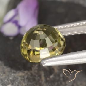 Tourmaline Gemstone in 6.1 x 5.8 mm Size for Sale, Tourmaline Stone in Golden Brown Color
