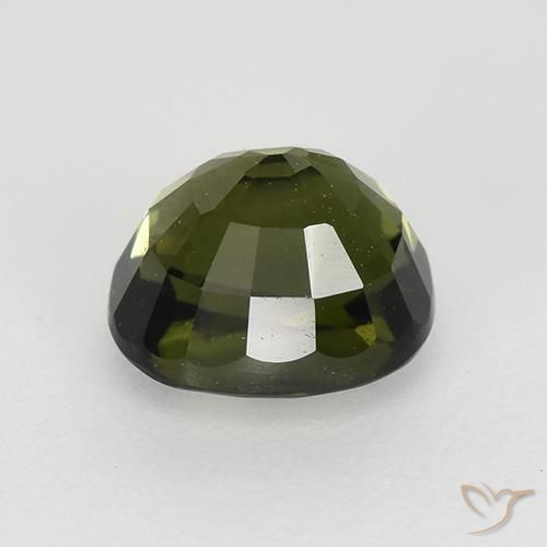 Tourmaline Gemstone in 6.3 x 5.3 mm Size for Sale, Tourmaline Stone in Forest Green Color