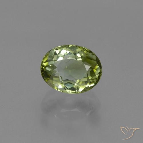 1.00ct Natural Yellowish Green Tourmaline, Oval, VVS-VS