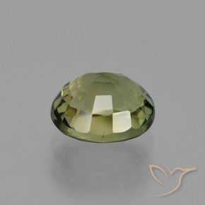 Tourmaline Gemstone in 6.8 x 6 mm Size for Sale, Tourmaline Stone in Warm Green Color