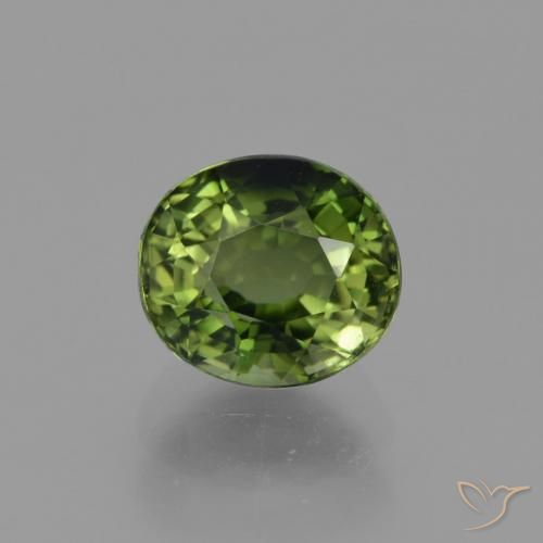 1.13ct Natural Deep Green Tourmaline, Oval, VVS