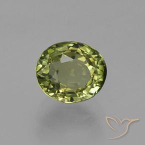 1.14 ct Green Tourmaline Stone, Natural Tourmaline in Oval Facet Shape for Sale