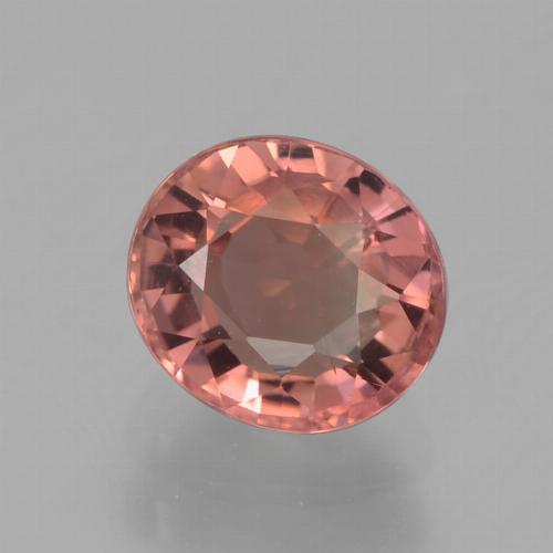 Красновато-розовый Турмалин Камень - 0.9ct Фасетный Овал (ID: 419905)