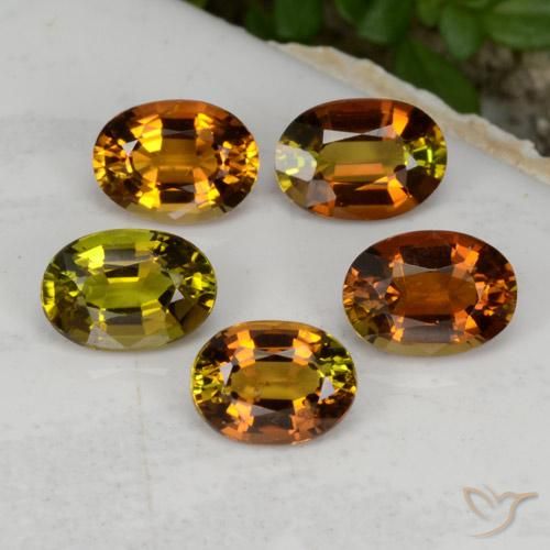 Reddish Golden Brown Турмалин Камень - 0.4ct Фасетный Овал (ID: 419928)