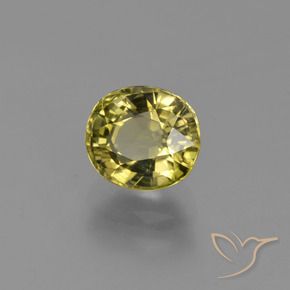0.99 ct Golden Tourmaline Stone, Natural Tourmaline in Oval Facet Shape for Sale