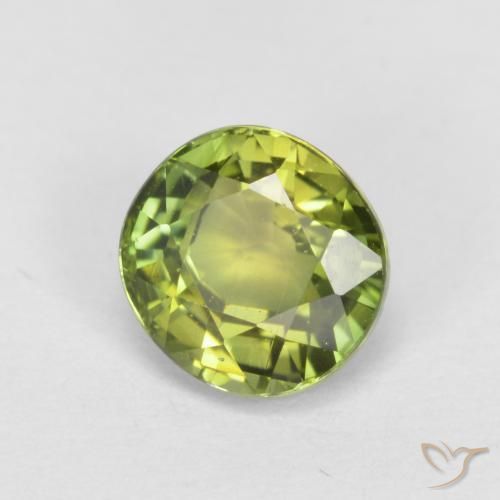 0.98 ct Green Tourmaline Stone, Natural Tourmaline in Oval Facet Shape for Sale