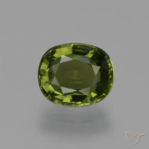 1.10ct Natural Seaweed Green Tourmaline, Oval, VS