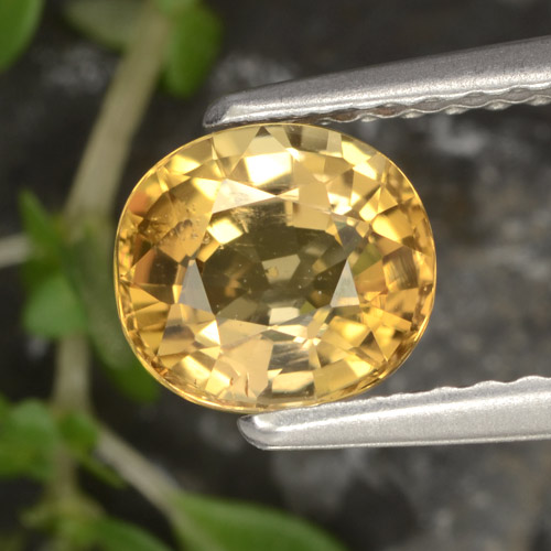 Золотисто-оранжевый Турмалин Камень - 1ct Фасетный Овал (ID: 420028)