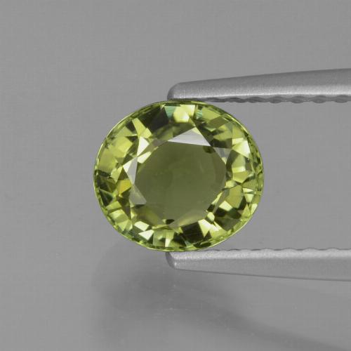 Deep Green Tourmaline Gem - 1ct Oval Facet (ID: 420031)