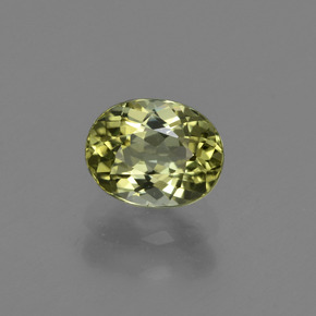 Warm Forest Green Турмалин Камень - 1.1ct Фасетный Овал (ID: 420451)