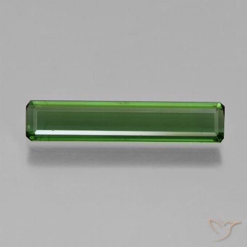 1.56ct Natural Deep Green Tourmaline, Emerald Cut, VS