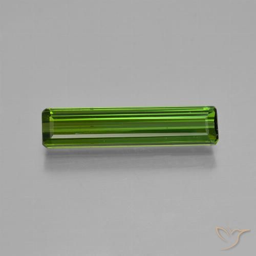 Medium-Dark Green Tourmaline Gem - 1.4ct Octagon Facet (ID: 424996)