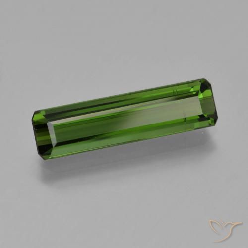 2.11 ct Green Tourmaline Stone, Natural Tourmaline in Octagon Facet Shape for Sale